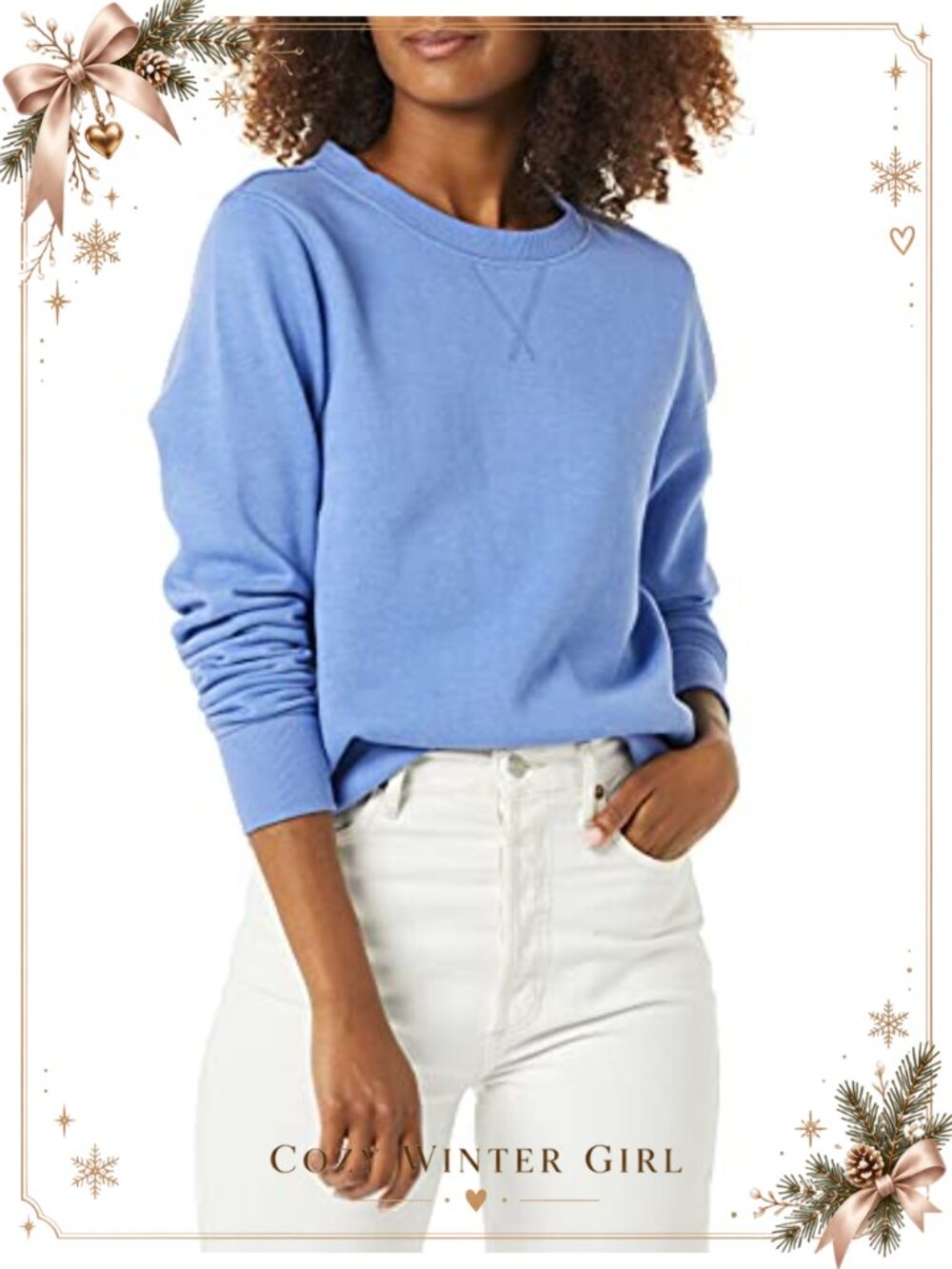 Women's Fleece Crewneck Pullover Sweatshirt Plus Size French Terry
